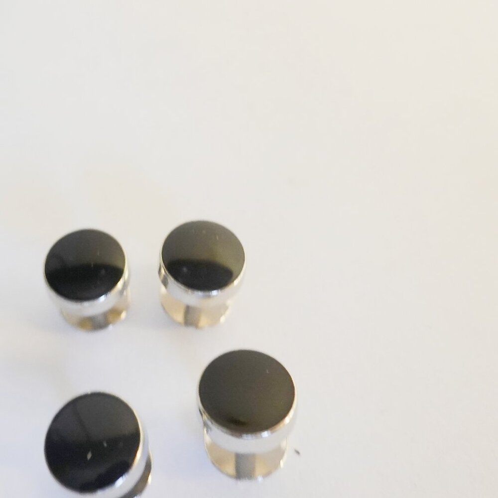 Black Tuxedo Shirt Studs Set